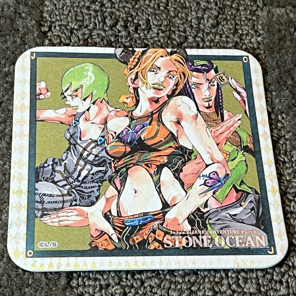 JJBA Jojo’s Bizarre Adventure Part 6 Stone Ocean Art Coaster Mini Shikishi Japan